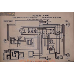 Kissel Kar F13 H D L F14 6 48 6volt Schema Electrique 1913 1914 Esterline