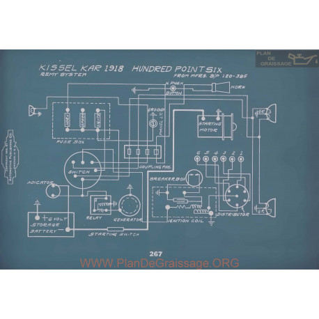 Kissel Kar Hundred Point Six Schema Electrique 1918