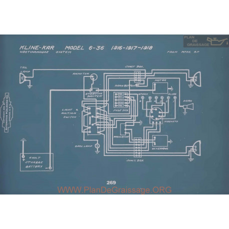 Kline Kar 6 36 Schema Electrique 1916 1917 1918 V2