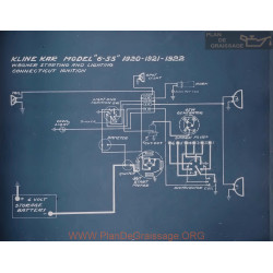 Kline Kar 6 55 Schema Electrique 1920 1921 1922