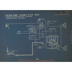 Kline Kar 6 55 Schema Electrique 1920 Wagner