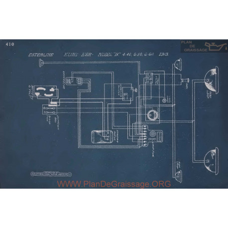 Kline Kar B 4 40 6 50 6 60 Schema Electrique 1913