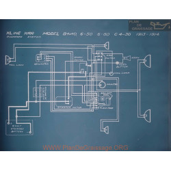 Kline Kar B4 40 6 50 6 60 C4 30 Schema Electrique 1913 1914