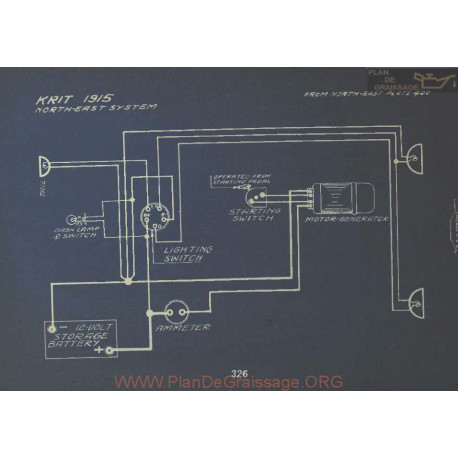 Krit Schema Electrique 1915 North East