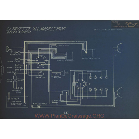 LaFayette All Models Schema Electrique 1920 Delco