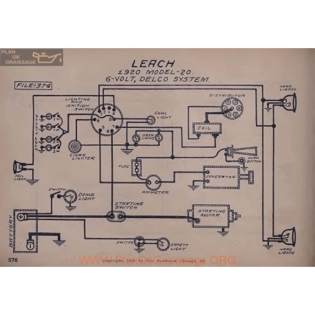 Leach 20 6volt Schema Electrique 1920 Delco V2