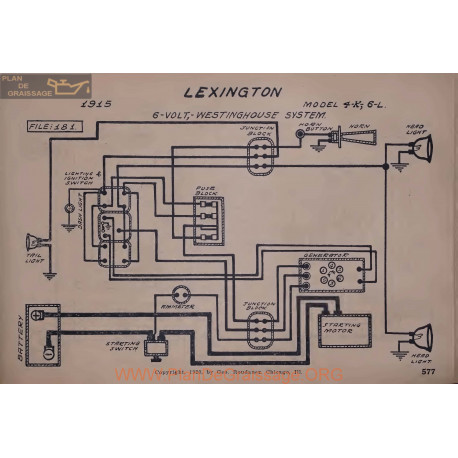 Lexington 4k 6l 6volt Schema Electrique 1915 Westinghouse V2