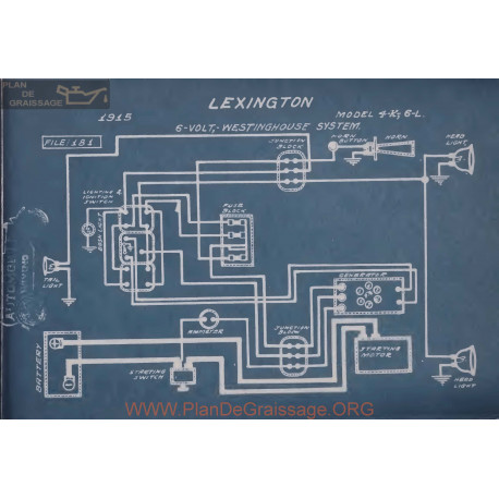 Lexington 4k 6l 6volt Schema Electrique 1915 Westinghouse