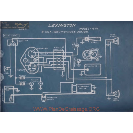 Lexington 6n 6volt Schema Electrique 1916 Westinghouse