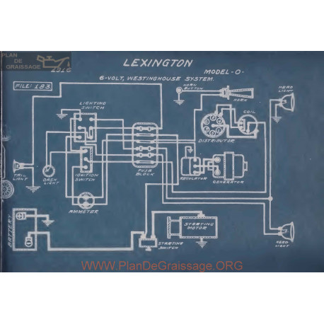 Lexington O 6volt Schema Electrique 1916 Westinghouse