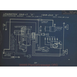 Lexington O R Schema Electrique 1916 1917 1918 1919 Wetinghouse