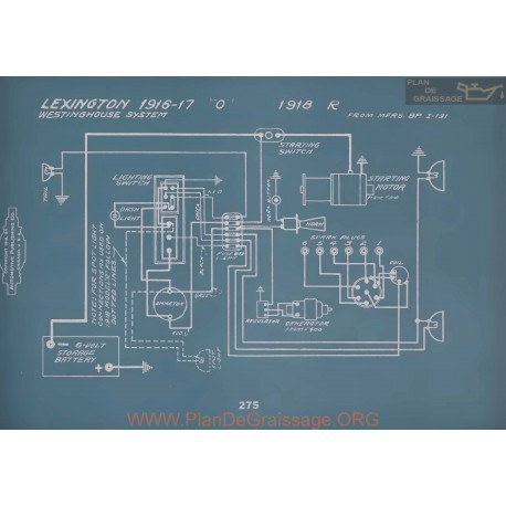 Lexington R Schema Electrique 1918