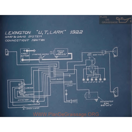 Lexington U T Lark Schema Electrique 1922
