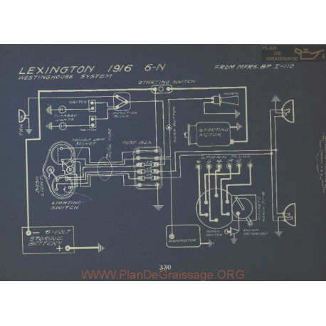 Lextington 6n Schema Electrique 1916 Westinghouse