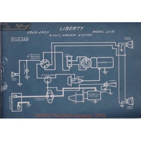 Liberty 10b 6volt Schema Electrique 1919 1920 Wagner