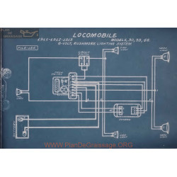 Locomobile 30 38 48 6volt Schema Electrique 1911 1912 1913 Rushmore Lighting