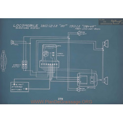 Locomobile 30 38 48 Schema Electrique 1911 1912 1913