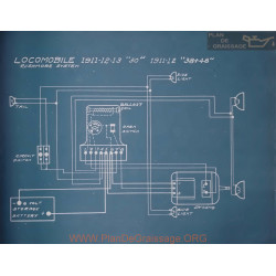 Locomobile 30 Schema Electrique 1911 1912 1913