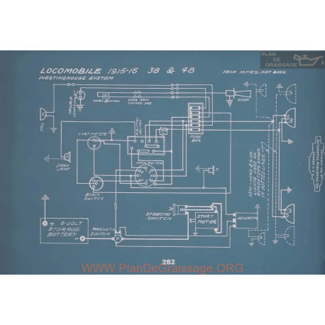 Locomobile 38 48 Schema Electrique 1915 1916 V2