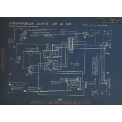 Locomobile 38 48 Schema Electrique 1915 1916 Westinghouse