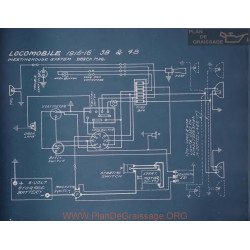 Locomobile 38 48 Schema Electrique 1915 1916