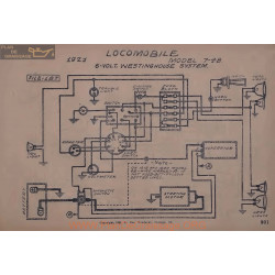 Locomobile 7 48 6volt Schema Electrique 1921 Westinghouse