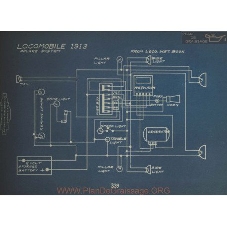 Locomobile Schema Electrique 1913 Adlake