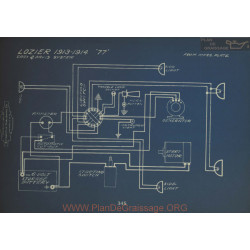 Lozier 77 Schema Electrique 1913 1914 Gray & Davis