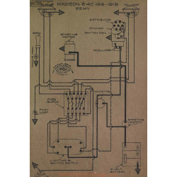 Madison 6 40 Schema Electrique 1918 1919 Remy