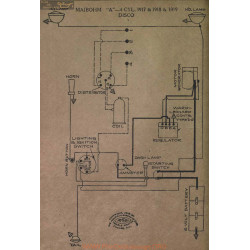 Maibohm A 4cyl Schema Electrique 1917 1918 1919 Disco