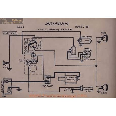 Maibohm B 6volt Schema Electrique 1920 Wagner