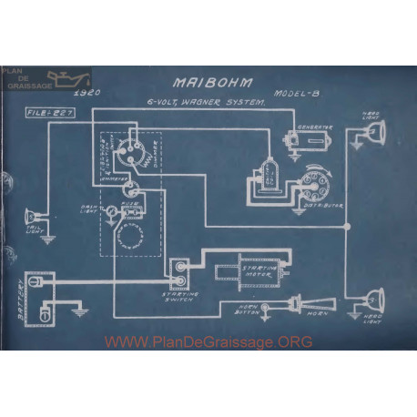 Maibohm B 6volt Shcma Electrique 1920 Wagner