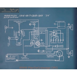 Marmon 34 Schema Electrique 1916 1917 1918 1919