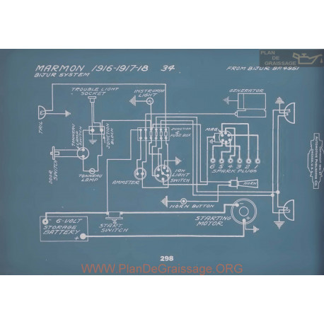 Marmon 34 Schema Electrique 1916 1917 1918