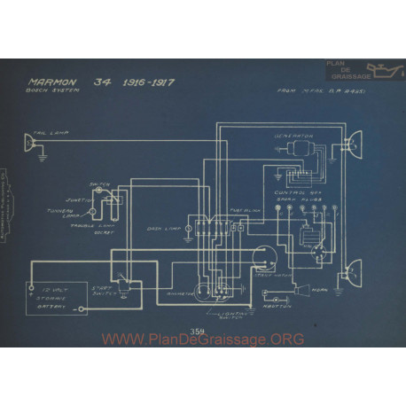 Marmon 34 Schema Electrique 1916 1917 V3