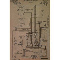 Marmon 34 Schema Electrique 1918 1919 Bijur