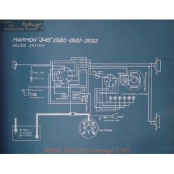 Marmon 34b Schema Electrique 1920 1921 1922