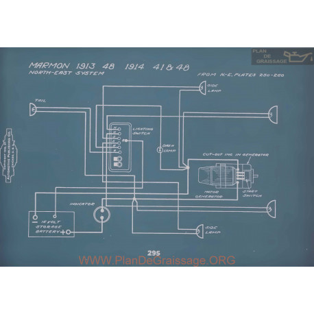 Marmon 48 41 48 Schema Electrique 1913 1914