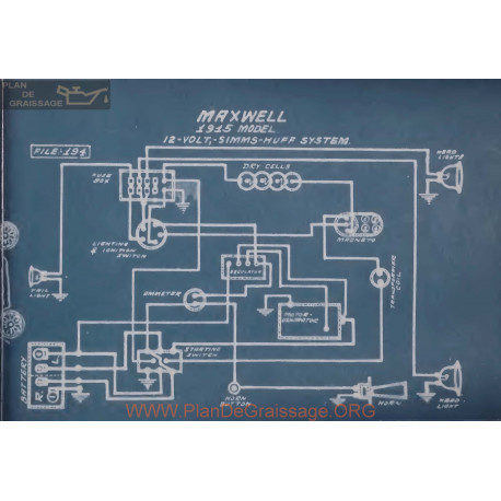 Maxwell 12volt Schema Electrique 1915 Simms Huff