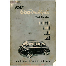 Fiat 600 Multipla Notice Entretien 1956