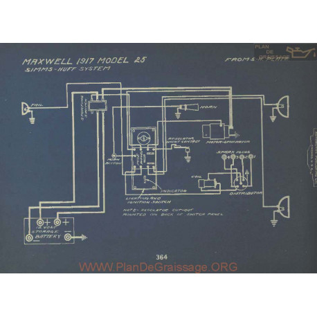 Maxwell 25 Schema Electrique 1917 Simms Huff