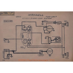 Maxwell Two Unit 12volt Schema Electrique 1921 Simms Huff