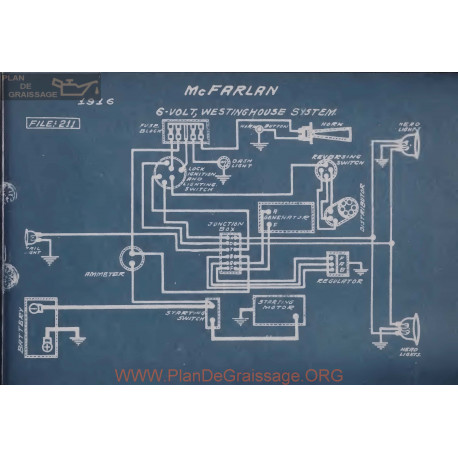 Mc Farlan 6volt Schema Elctrique 1916 Westinghouse