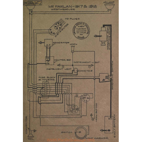 Mc Farlan Schema Electrique 1917 1918 Westinghouse