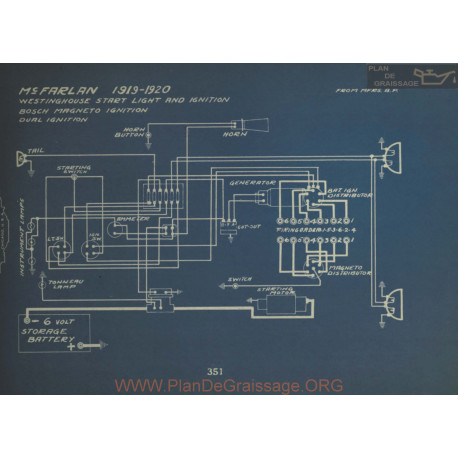 Mc Farlan Schema Electrique 1919 1920 Westinghouse