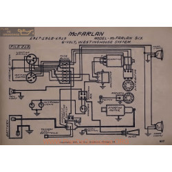 Mc Farlan Six 6volt Schema Electrique 1917 1918 1919 Westinghouse V2