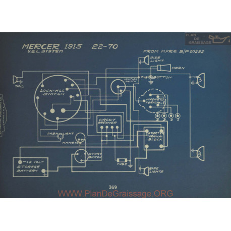 Mercer 22 70 Schema Elctrique 1915 Usl