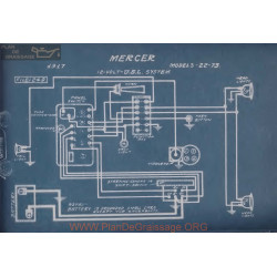 Mercer 22 73 12volt Schema Electrique 1917 Usl