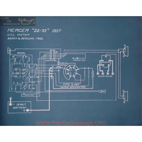 Mercer 22 73 Schema Electrique 1917