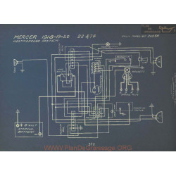 Mercer 22 74 Schema Electrique 1918 1919 1920 Westinghouse